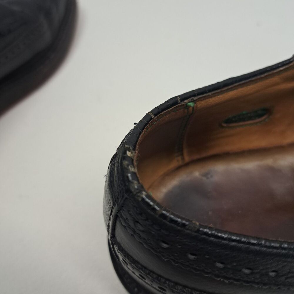 Vintage Florsheim Imperial Black Longwing EH Code V Cleat Men's 11D - Picture 11 of 11